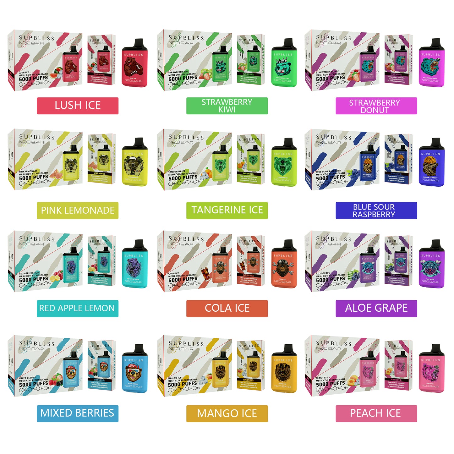 Wegwerp E-sigaret RANDM Supbliss Neo Bar 5000 puffs Vape