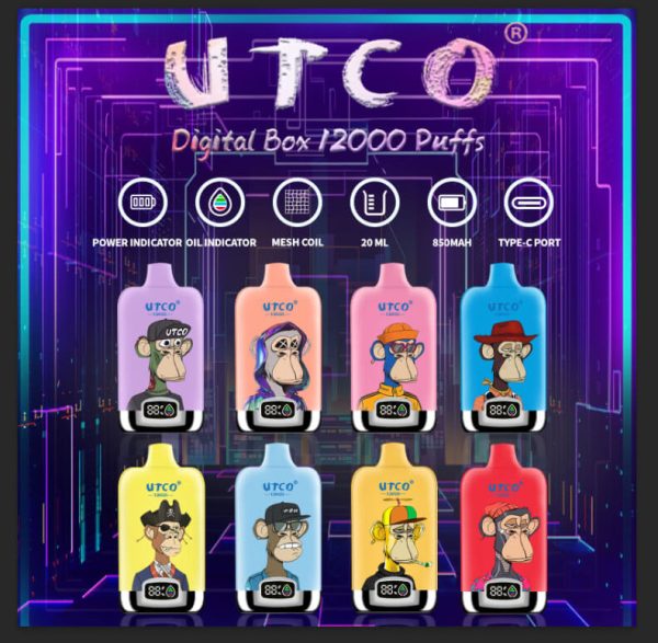 Wegwerp E-sigaret UTCO Digital Box 12000 Puffs Vape