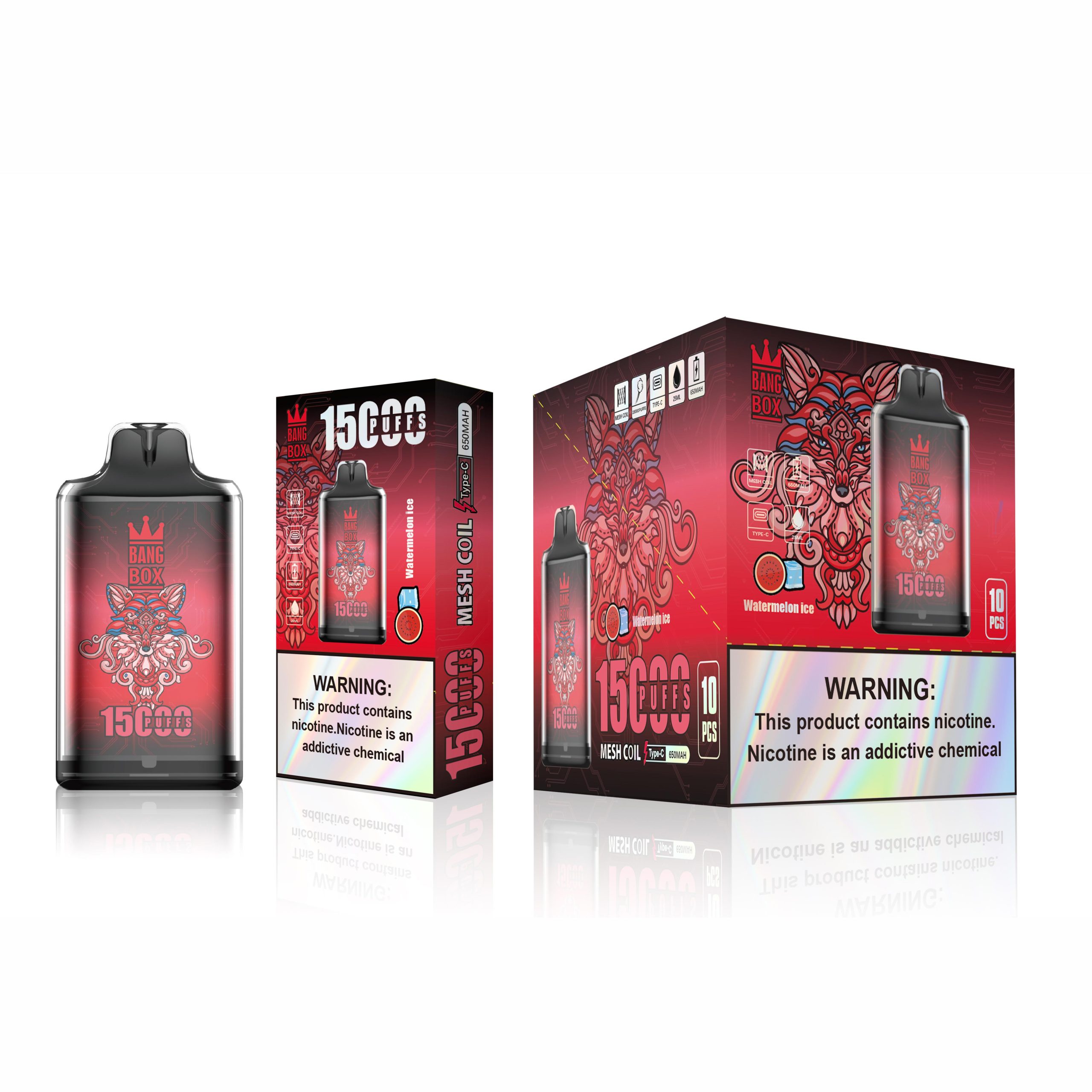 Wegwerp E-sigaret Crystal Bang Box 15000 Puffs Vape