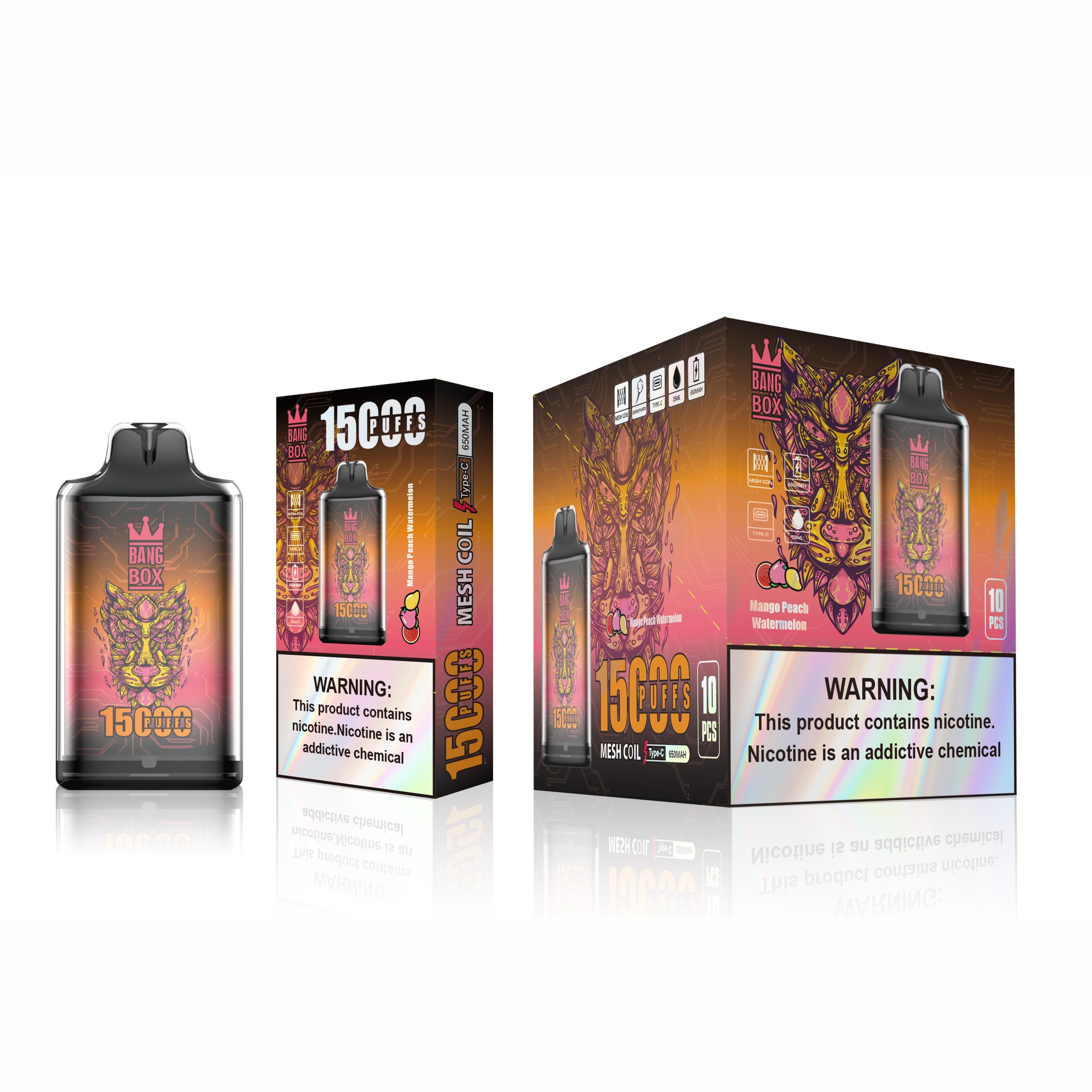 Wegwerp E-sigaret Crystal Bang Box 15000 Puffs Vape