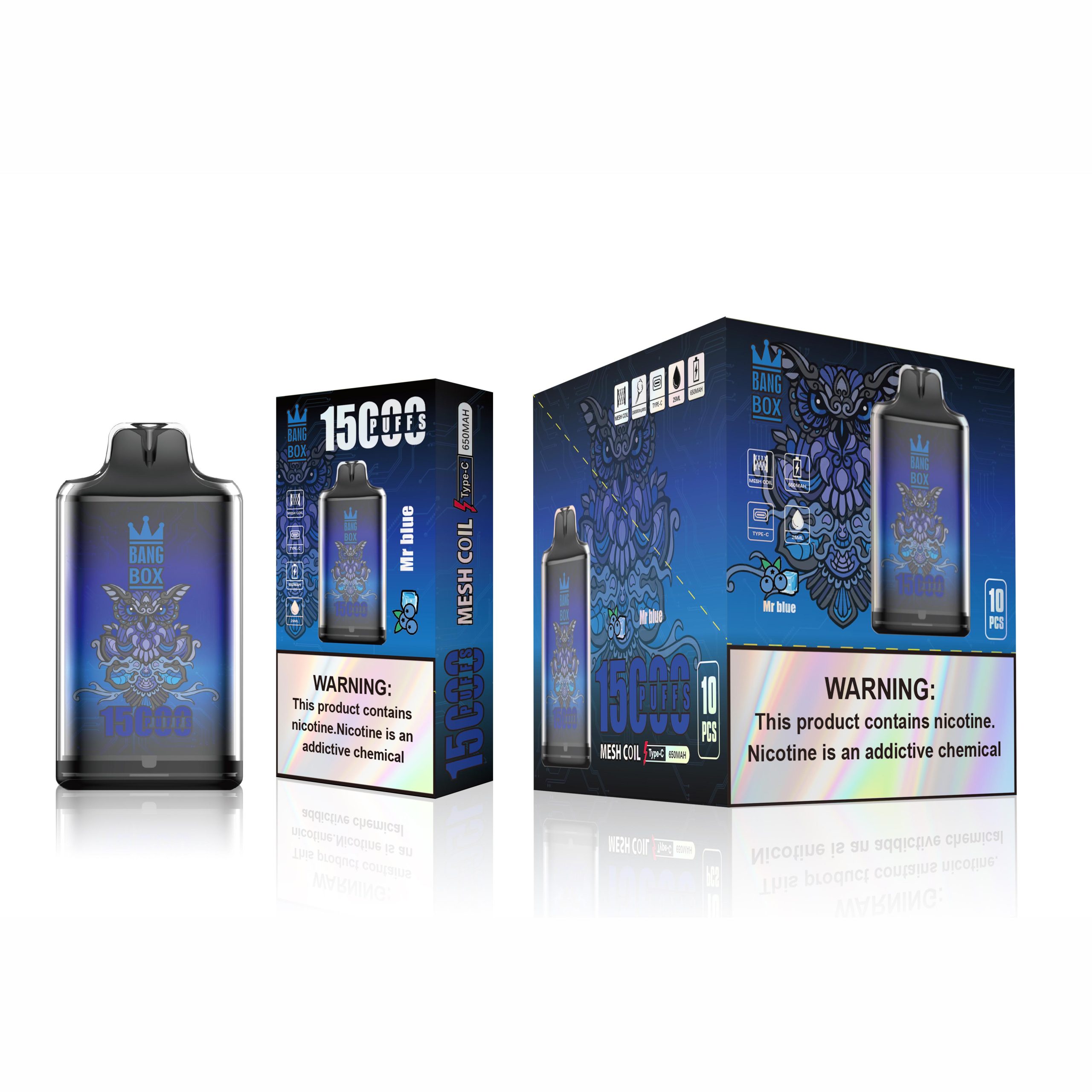 Wegwerp E-sigaret Crystal Bang Box 15000 Puffs Vape