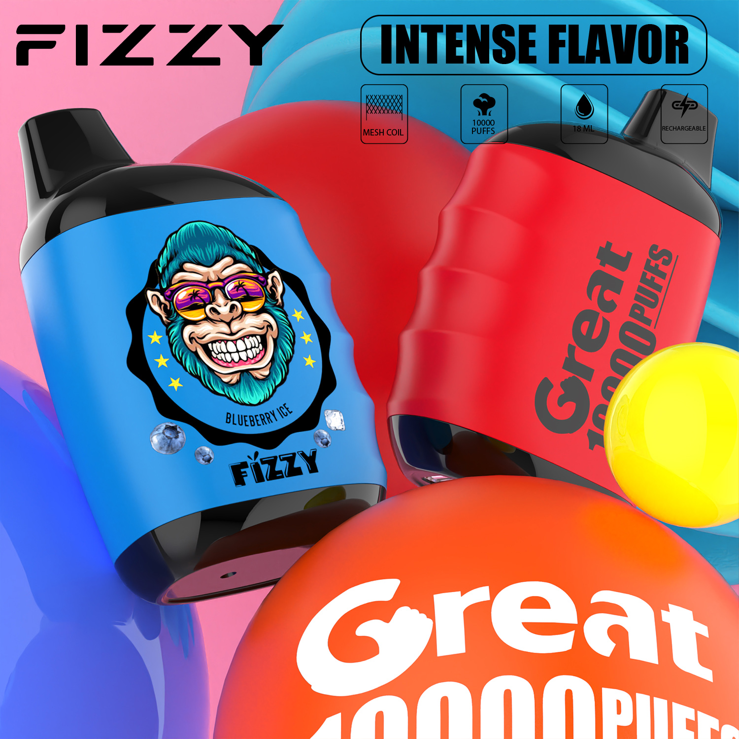 Wegwerp E-sigaret Fizzy Great 10000 Puffs Vape