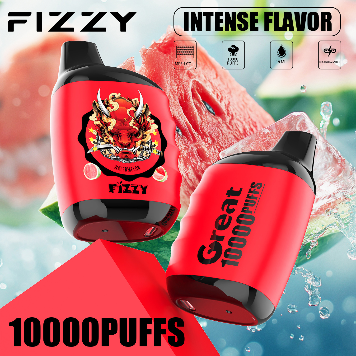 Wegwerp E-sigaret Fizzy Great 10000 Puffs Vape
