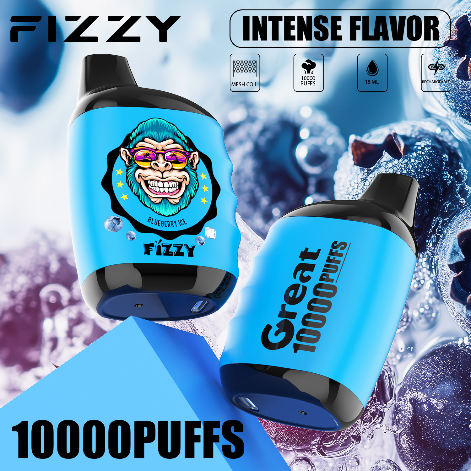 Wegwerp E-sigaret Fizzy Great 10000 Puffs Vape