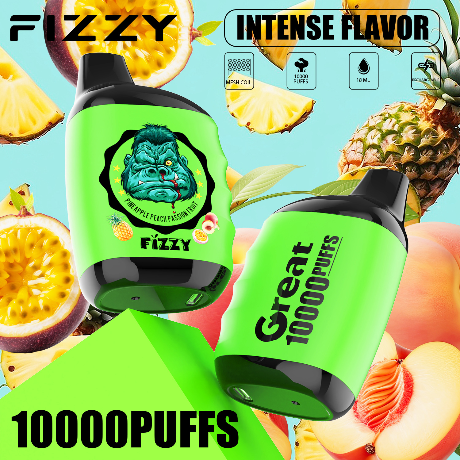 Wegwerp E-sigaret Fizzy Great 10000 Puffs Vape