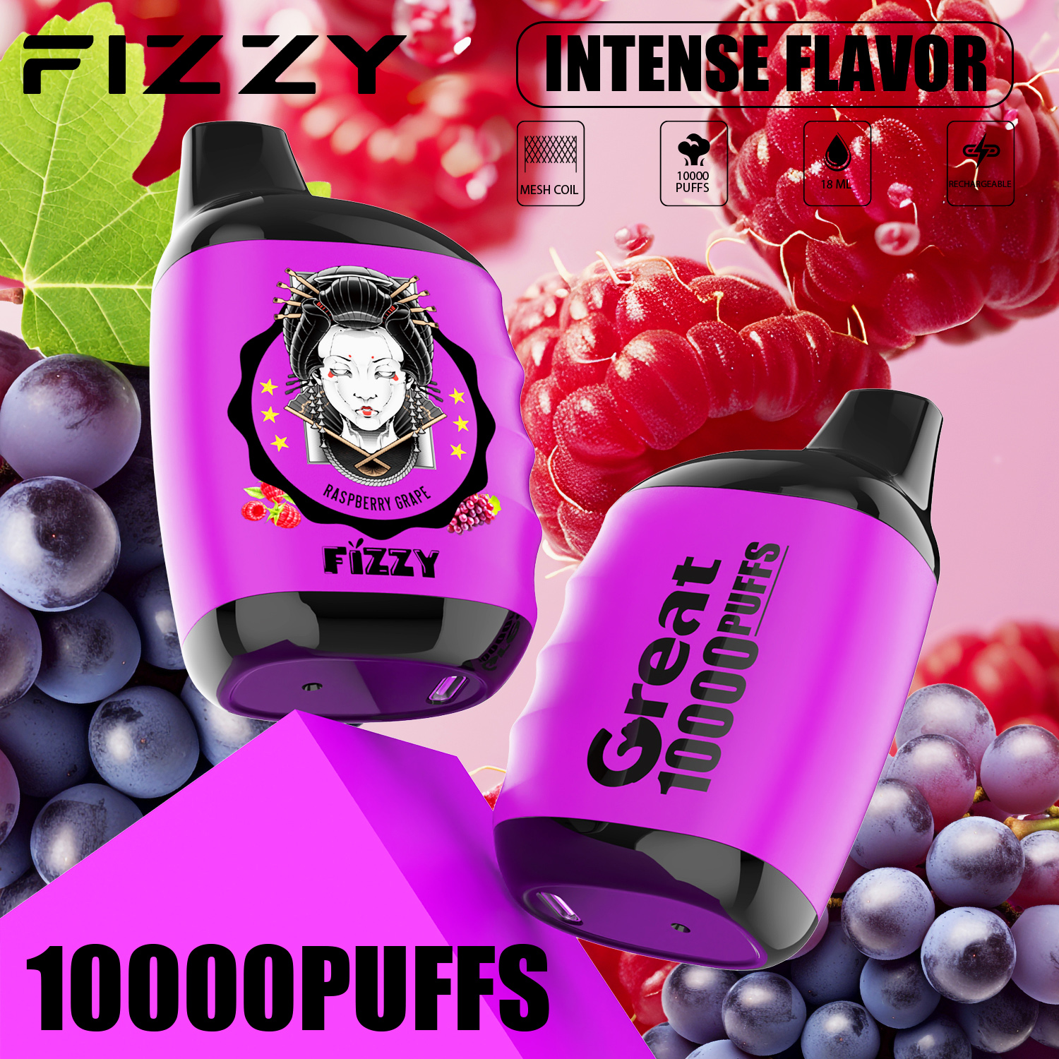 Wegwerp E-sigaret Fizzy Great 10000 Puffs Vape