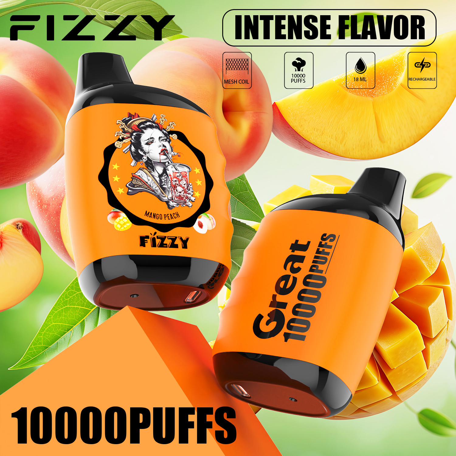 Wegwerp E-sigaret Fizzy Great 10000 Puffs Vape