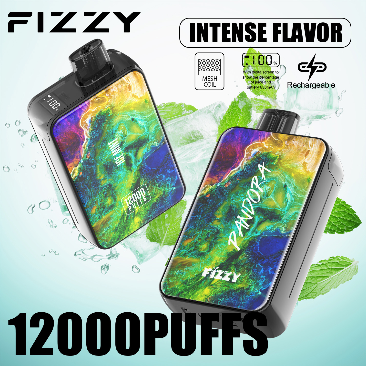Wegwerp E-sigaret Fizzy Pandora 12000 Puffs Vape