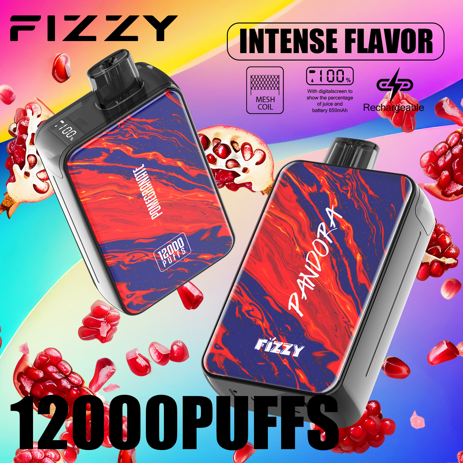 Wegwerp E-sigaret Fizzy Pandora 12000 Puffs Vape