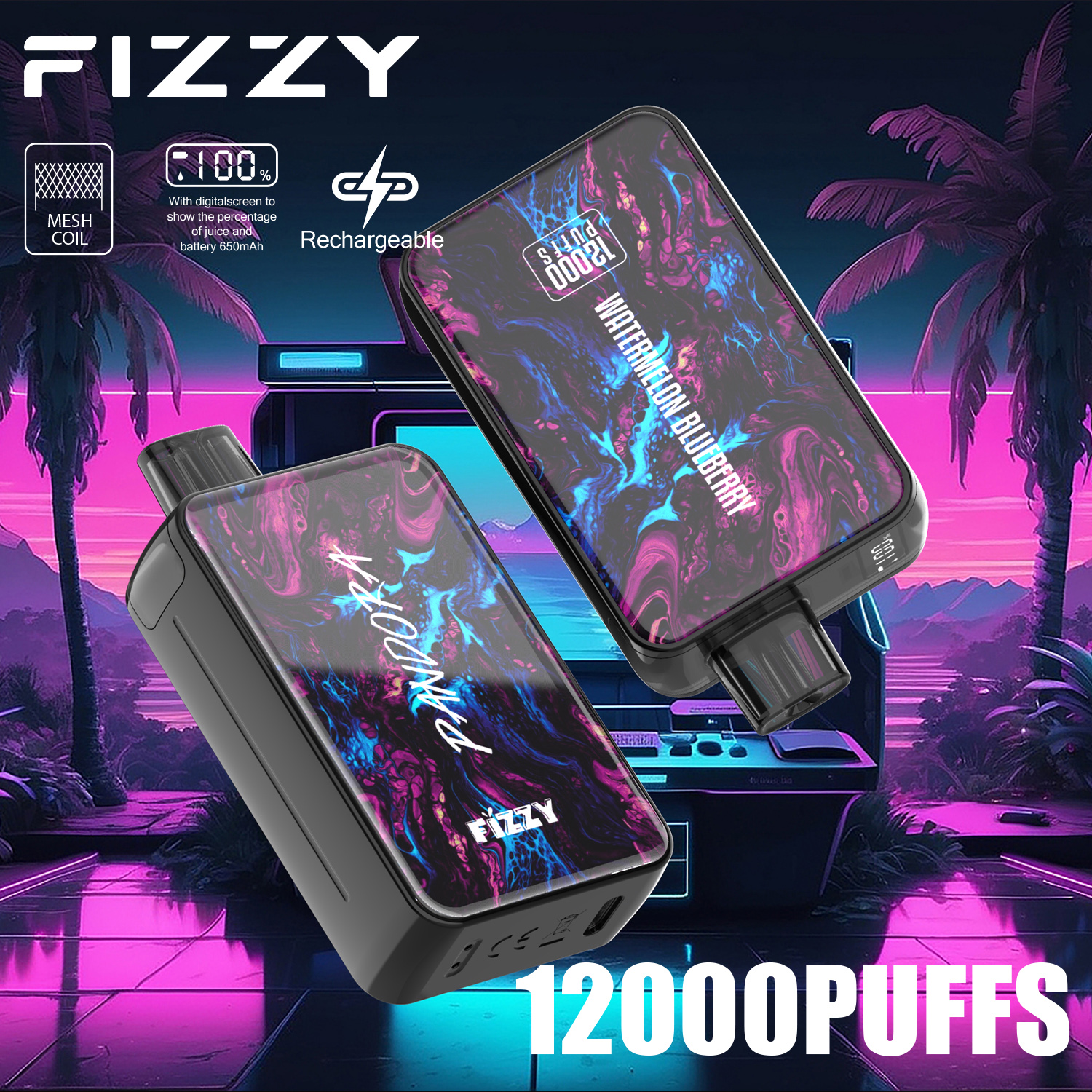 Wegwerp E-sigaret Fizzy Pandora 12000 Puffs Vape - Afbeelding 14