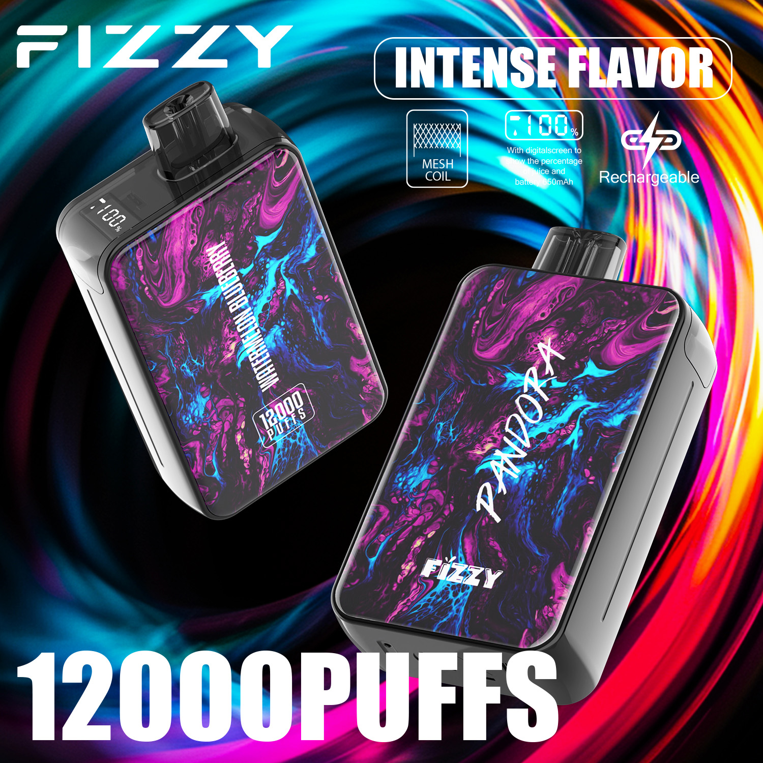 Wegwerp E-sigaret Fizzy Pandora 12000 Puffs Vape
