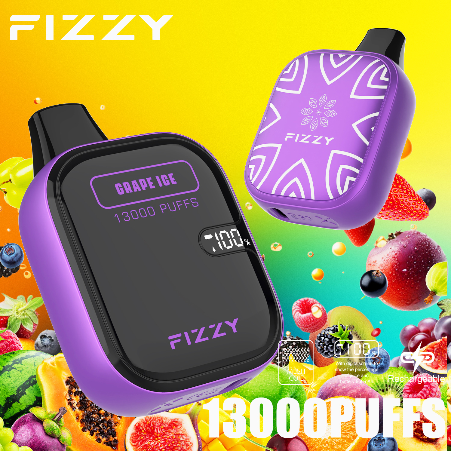 Wegwerp E-sigaret Fizzy Boom 13000 Puffs Vape