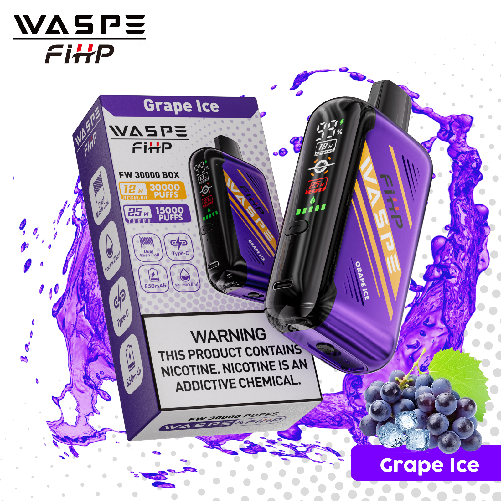 Wegwerp E-sigaret WASPE FIHP 30000 Puffs Vape