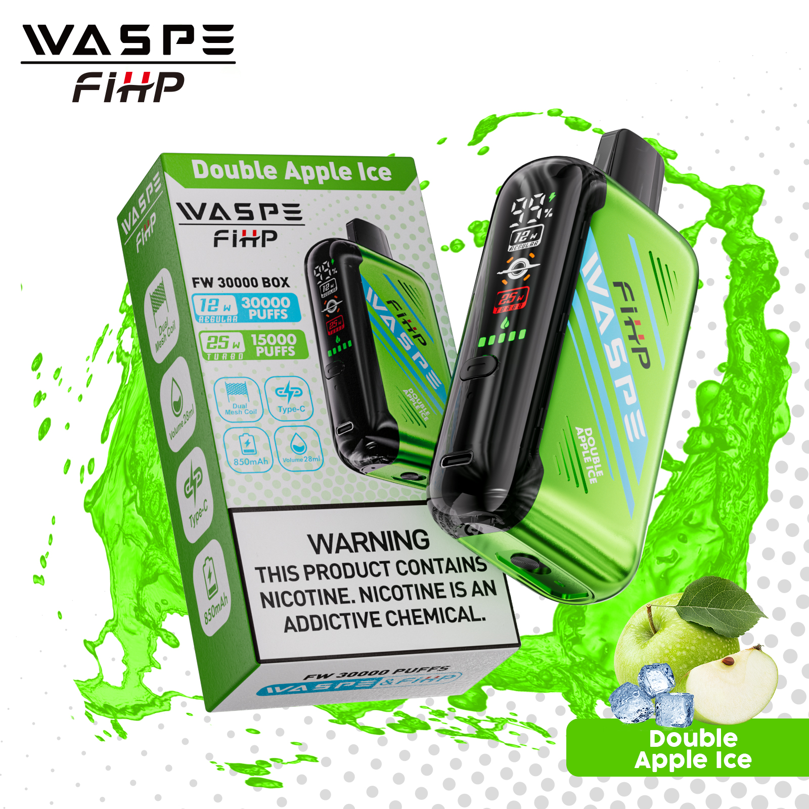 Wegwerp E-sigaret WASPE FIHP 30000 Puffs Vape