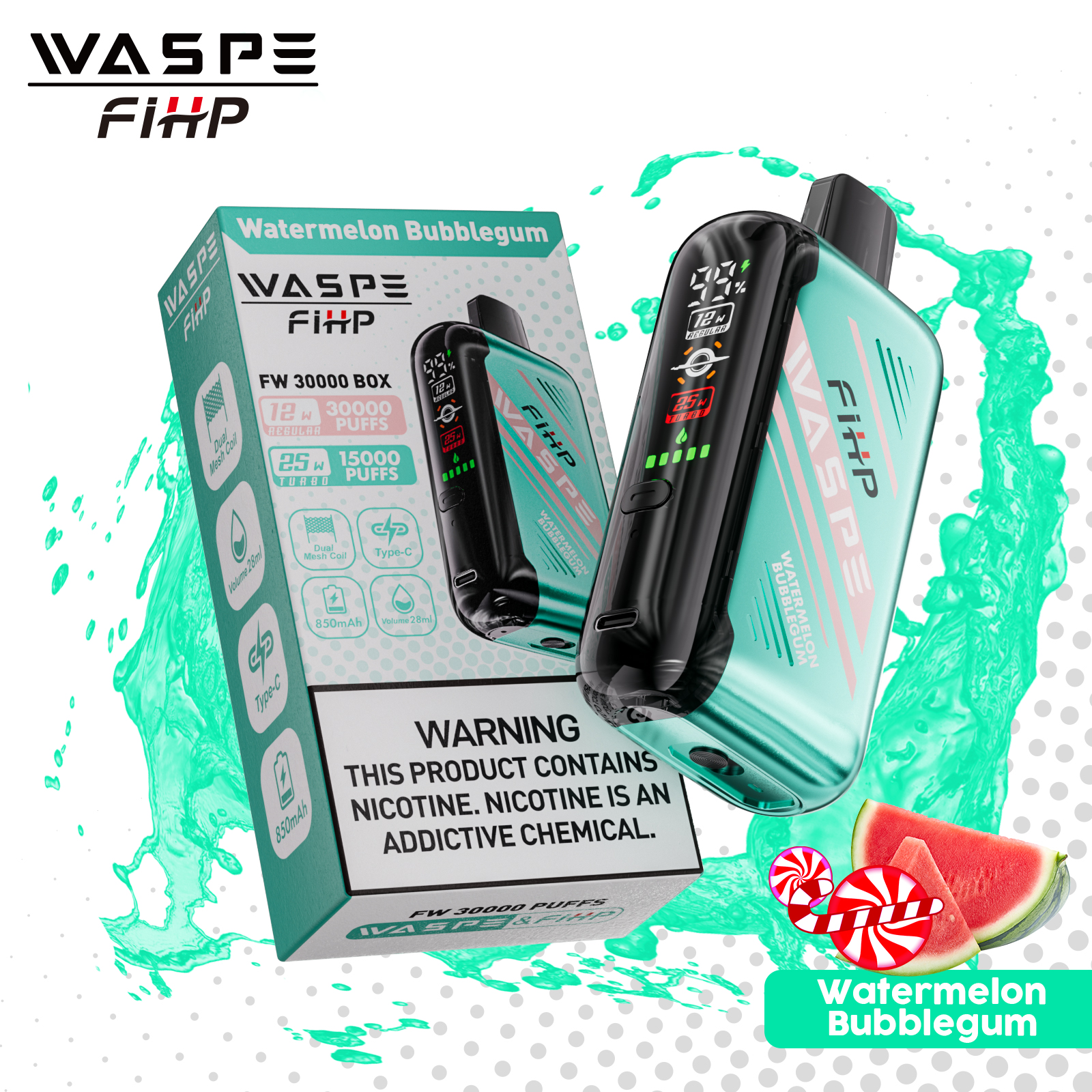 Wegwerp E-sigaret WASPE FIHP 30000 Puffs Vape