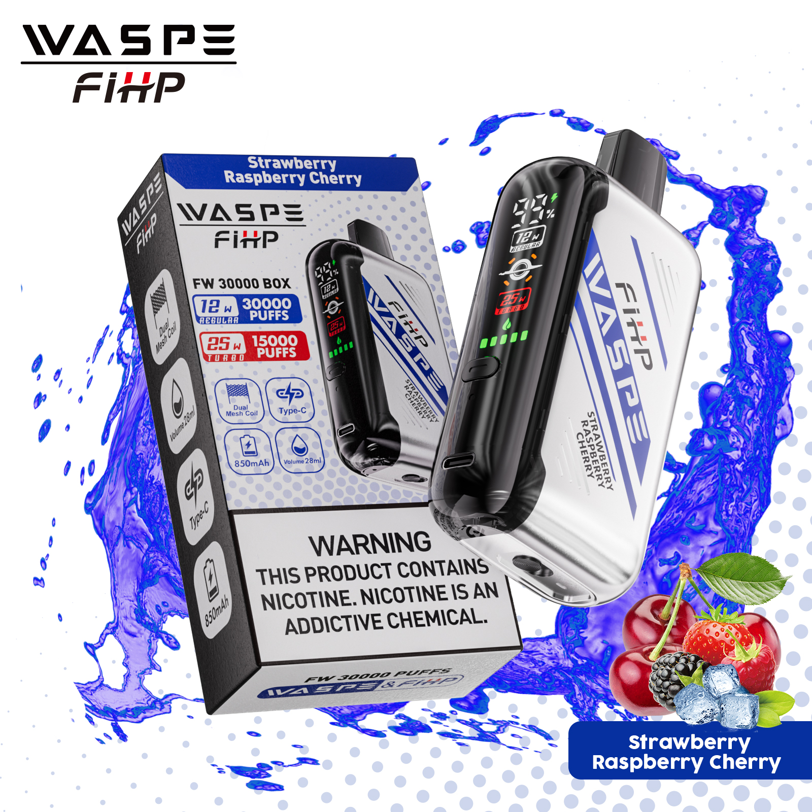 Wegwerp E-sigaret WASPE FIHP 30000 Puffs Vape
