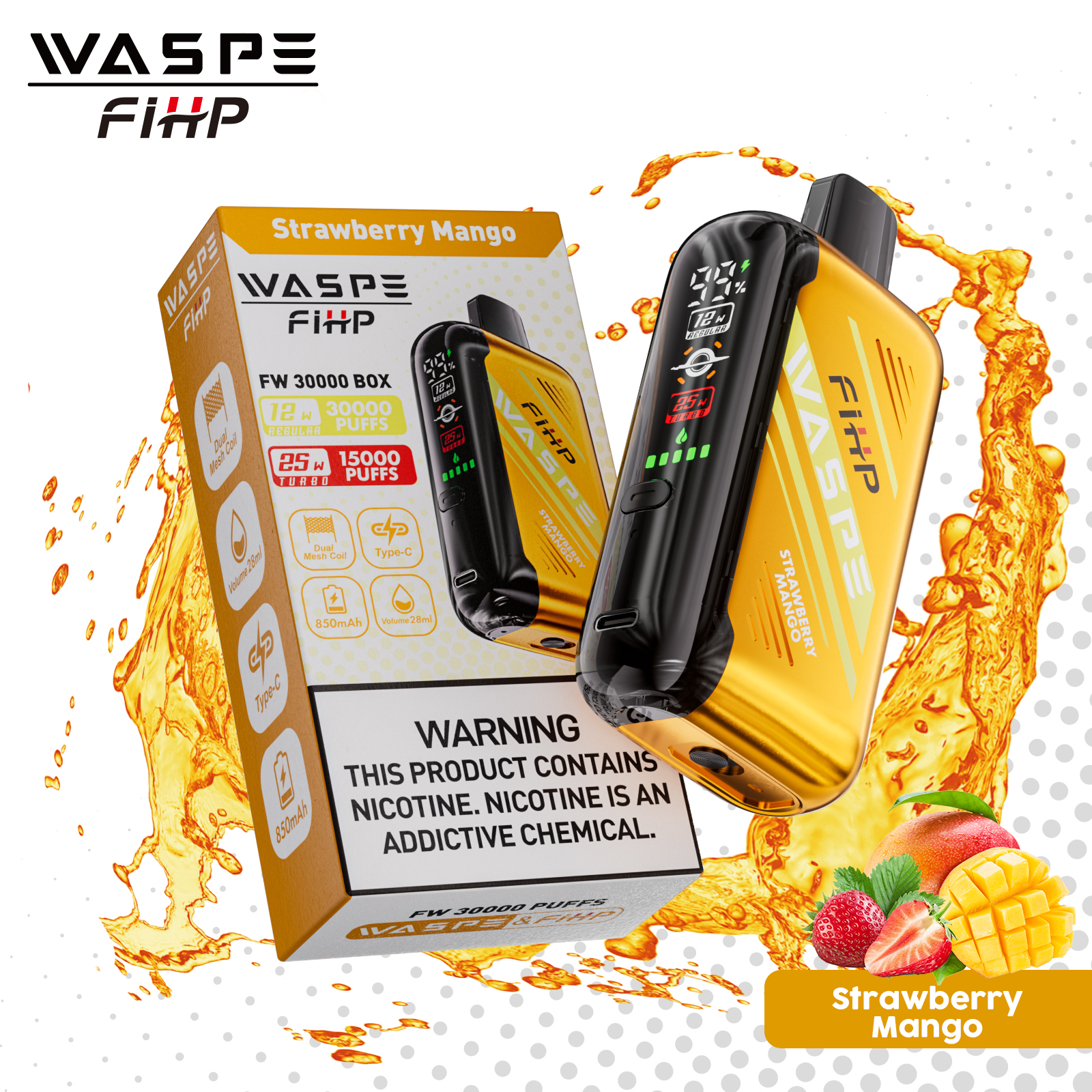 Wegwerp E-sigaret WASPE FIHP 30000 Puffs Vape