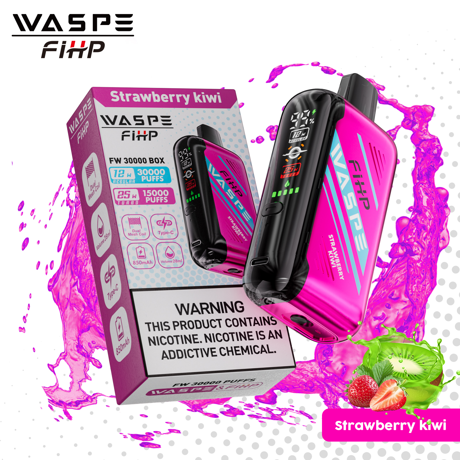 Wegwerp E-sigaret WASPE FIHP 30000 Puffs Vape