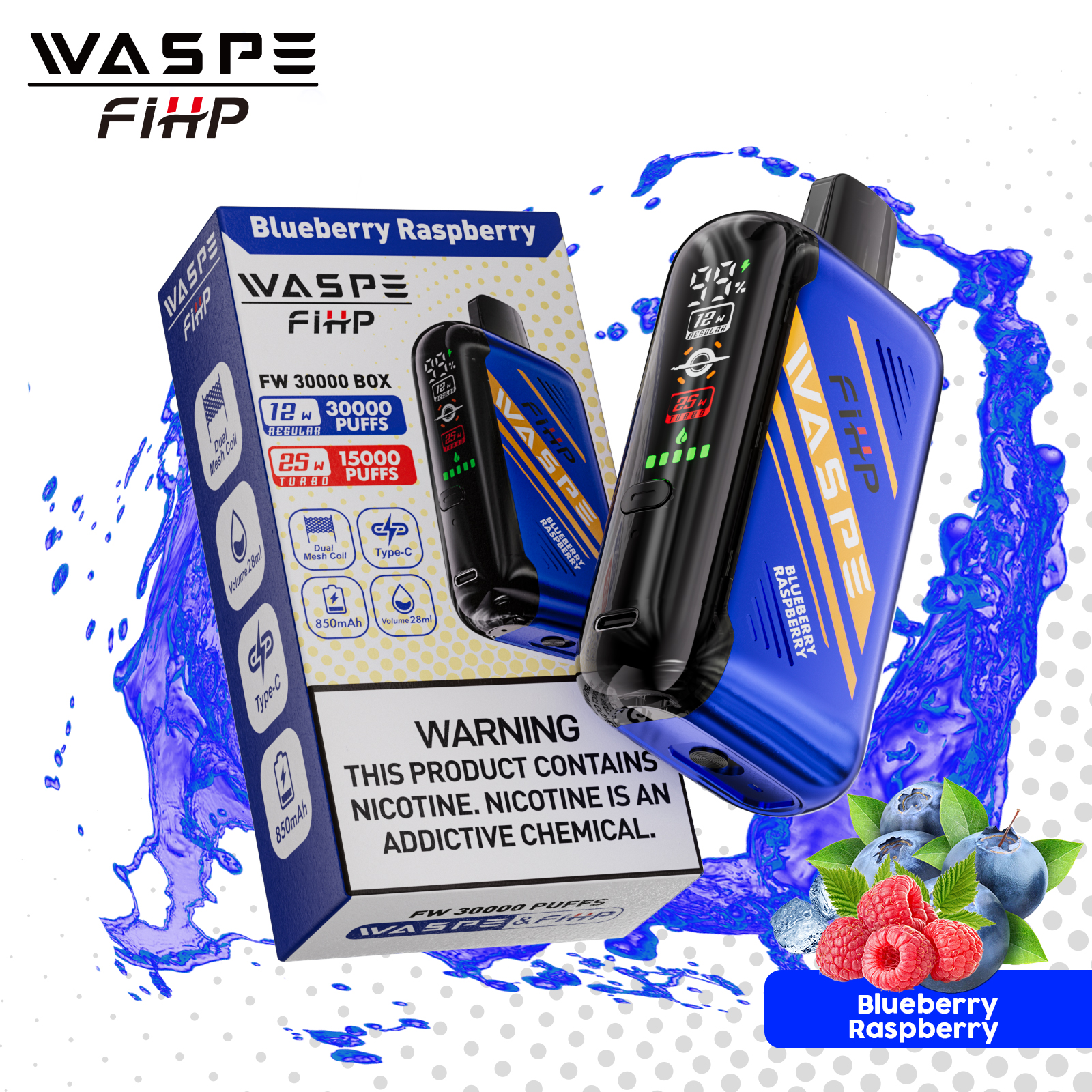 Wegwerp E-sigaret WASPE FIHP 30000 Puffs Vape
