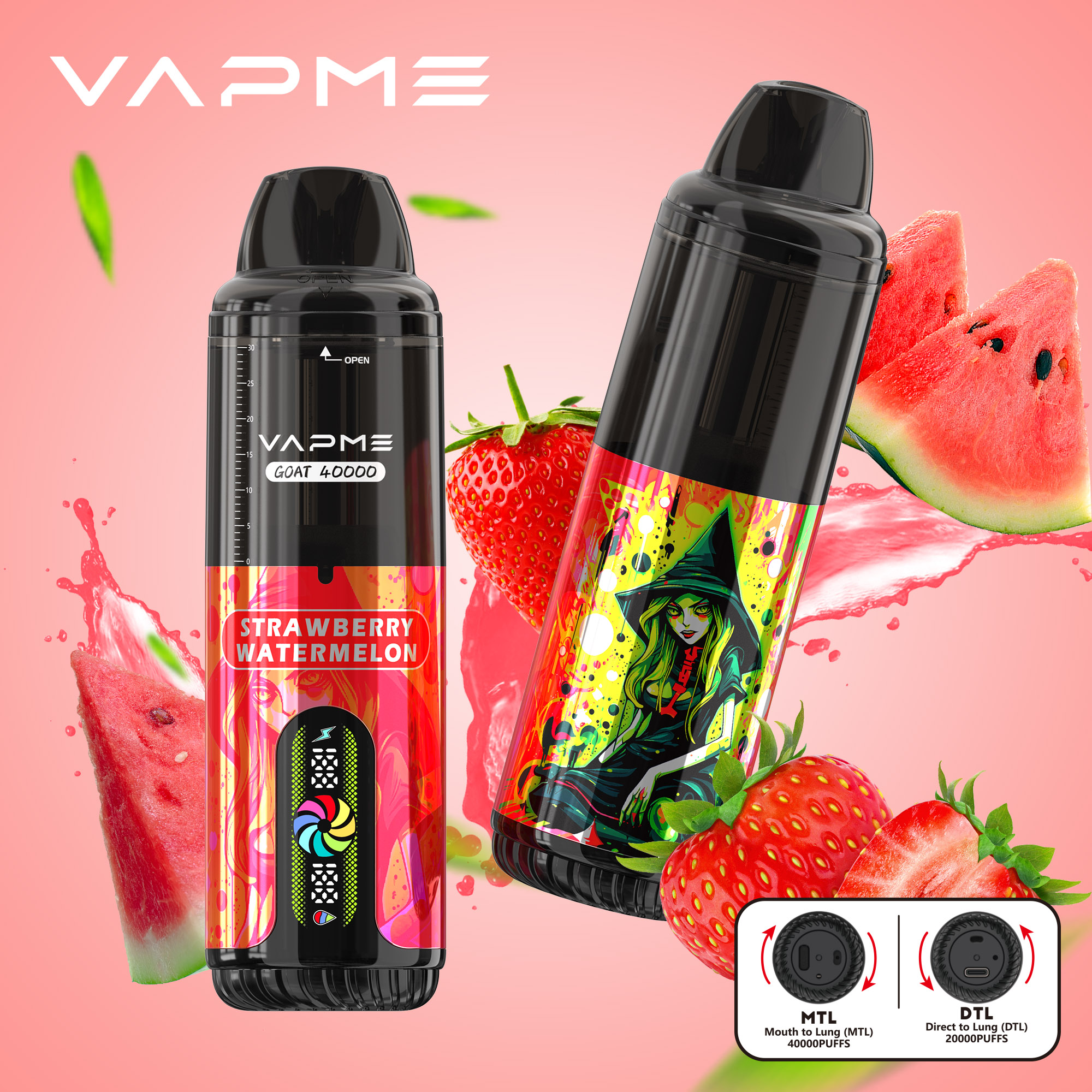 Wegwerp E sigaret Vapme Goat 40000 Puffs MTL DTL Vape