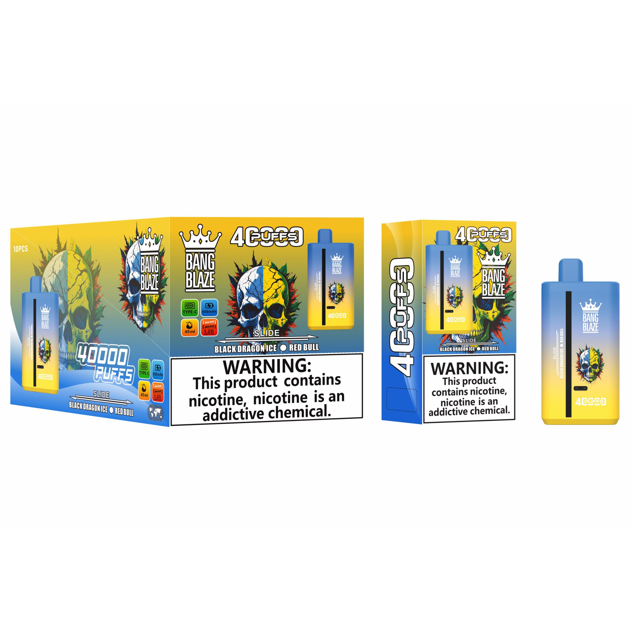 Wegwerp E Sigaret Bang Blaze 40000 Puffs Vape Dubbele Smaak