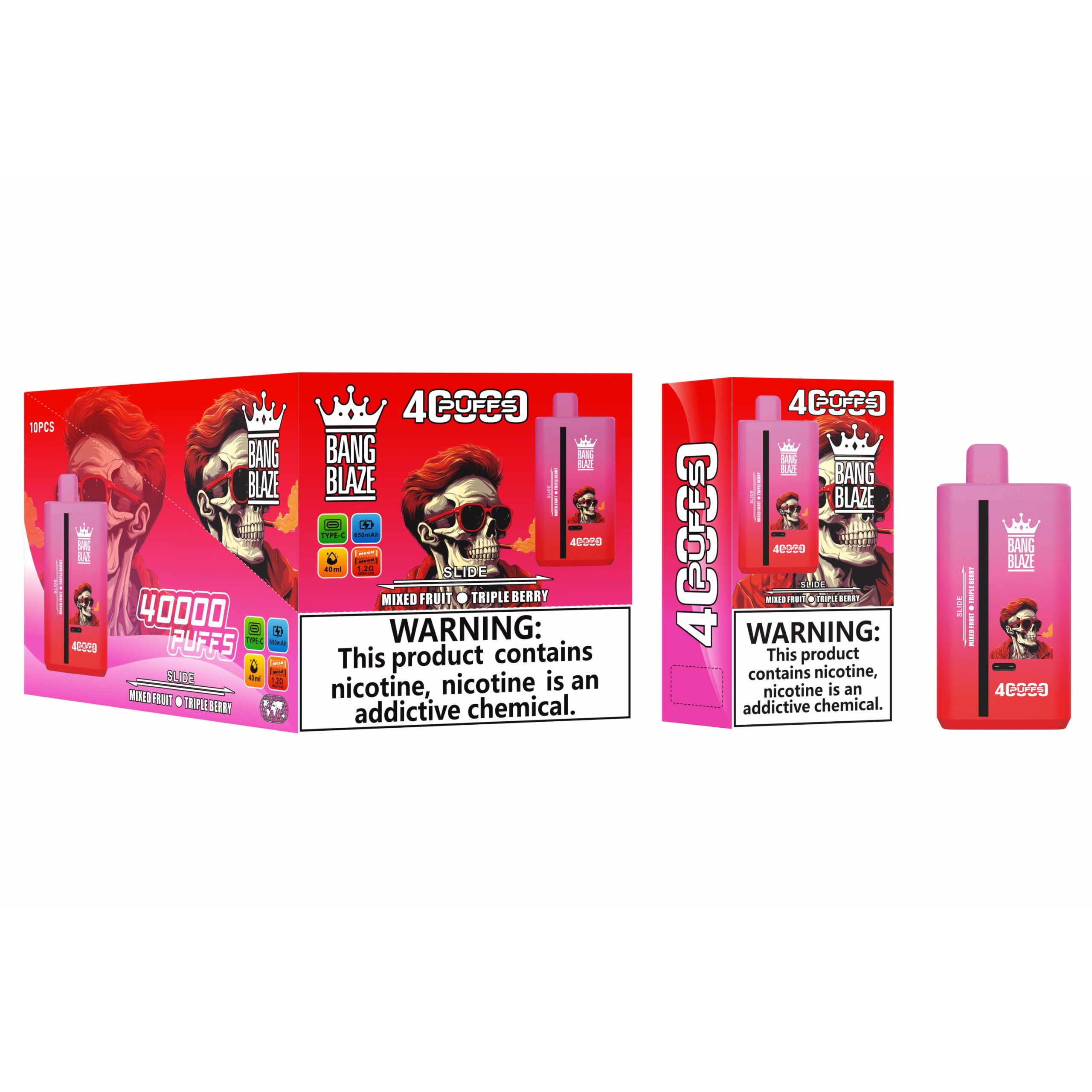 Wegwerp E Sigaret Bang Blaze 40000 Puffs Vape Dubbele Smaak