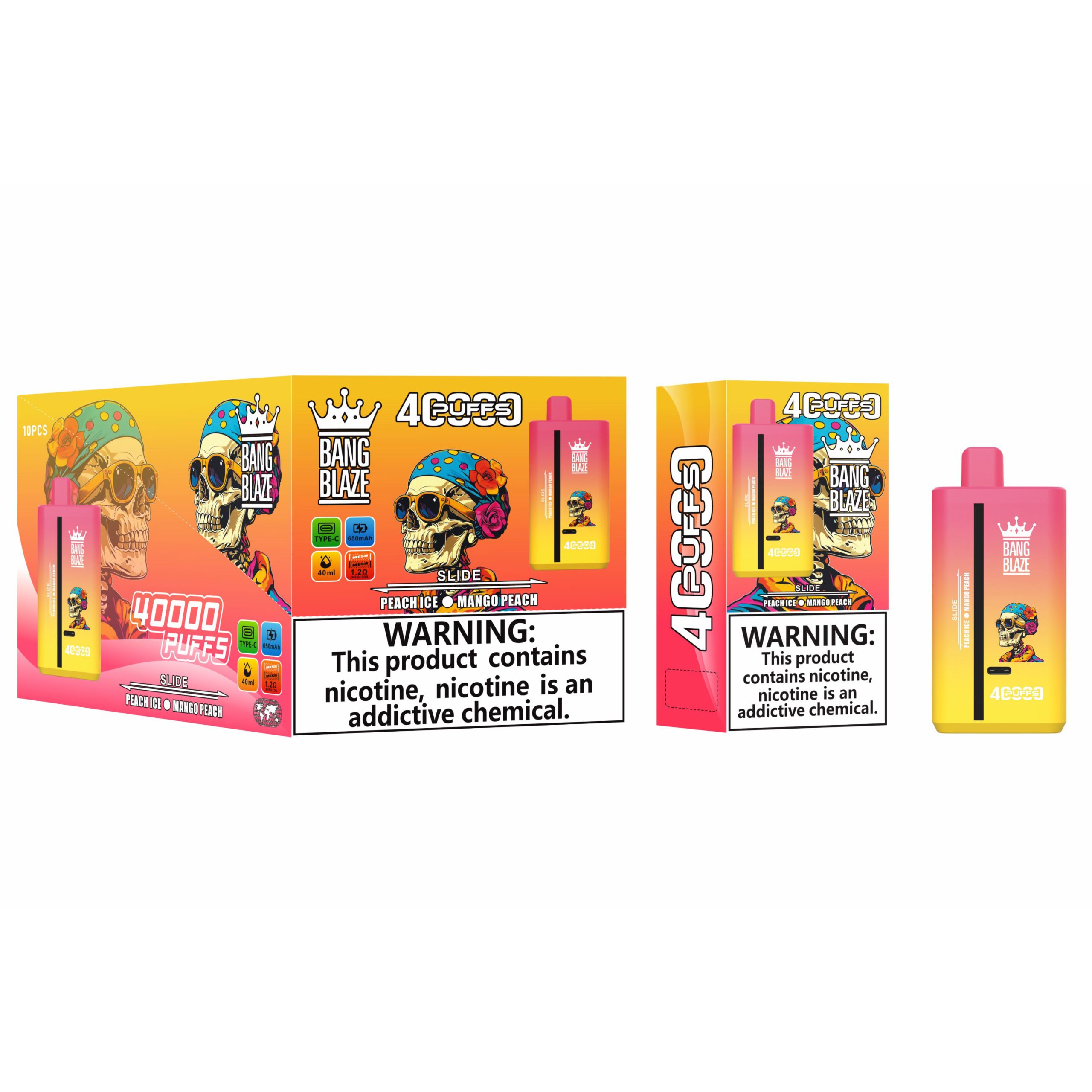 Wegwerp E Sigaret Bang Blaze 40000 Puffs Vape Dubbele Smaak