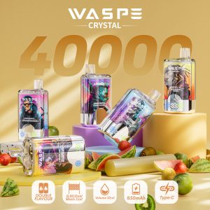 Wegwerp E sigaret WASPE Crystal 40000 Puffs Vape Dubbele Smaak