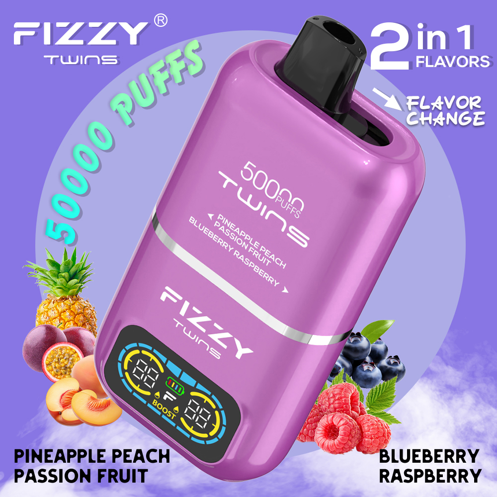 Wegwerp E Sigaret Fizzy Twins 50000 Puffs Vape