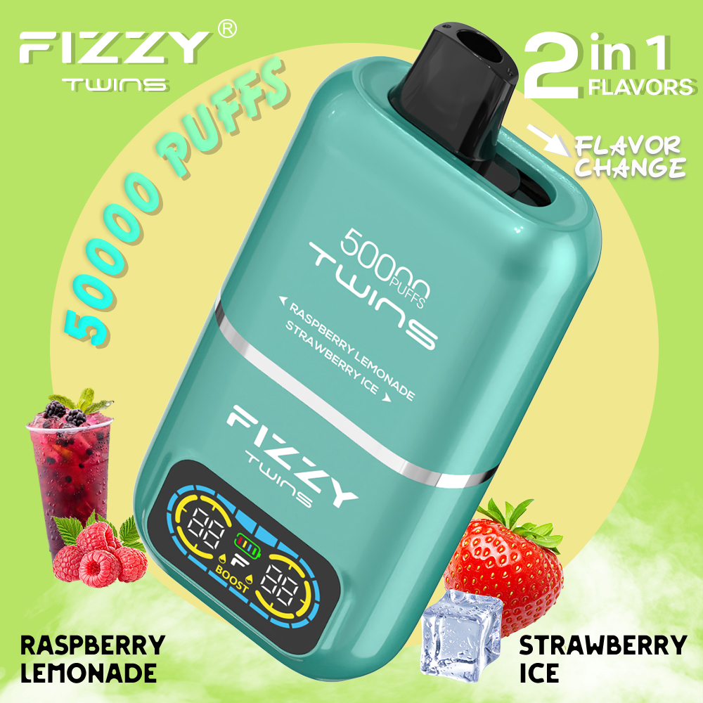 Wegwerp E Sigaret Fizzy Twins 50000 Puffs Vape
