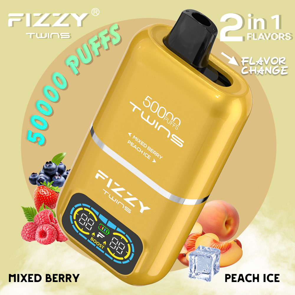 Wegwerp E Sigaret Fizzy Twins 50000 Puffs Vape