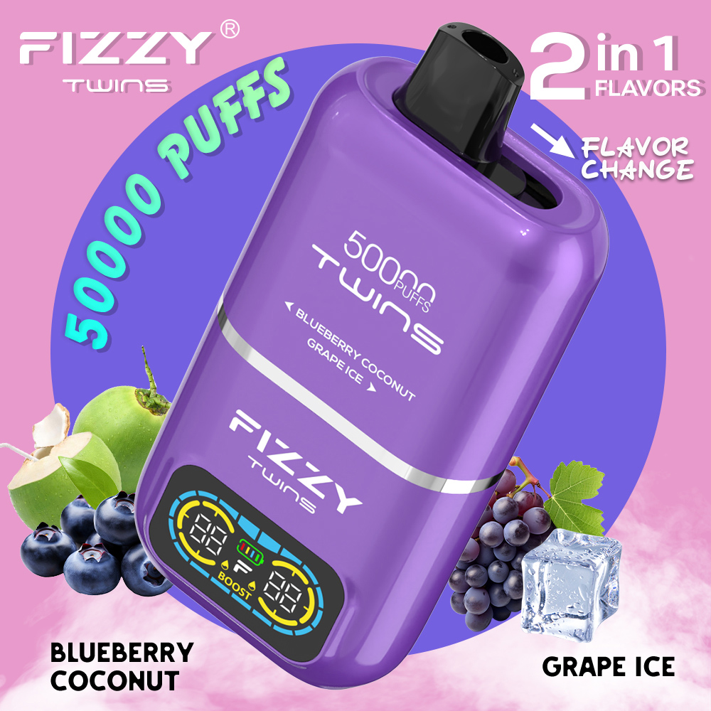 Wegwerp E Sigaret Fizzy Twins 50000 Puffs Vape