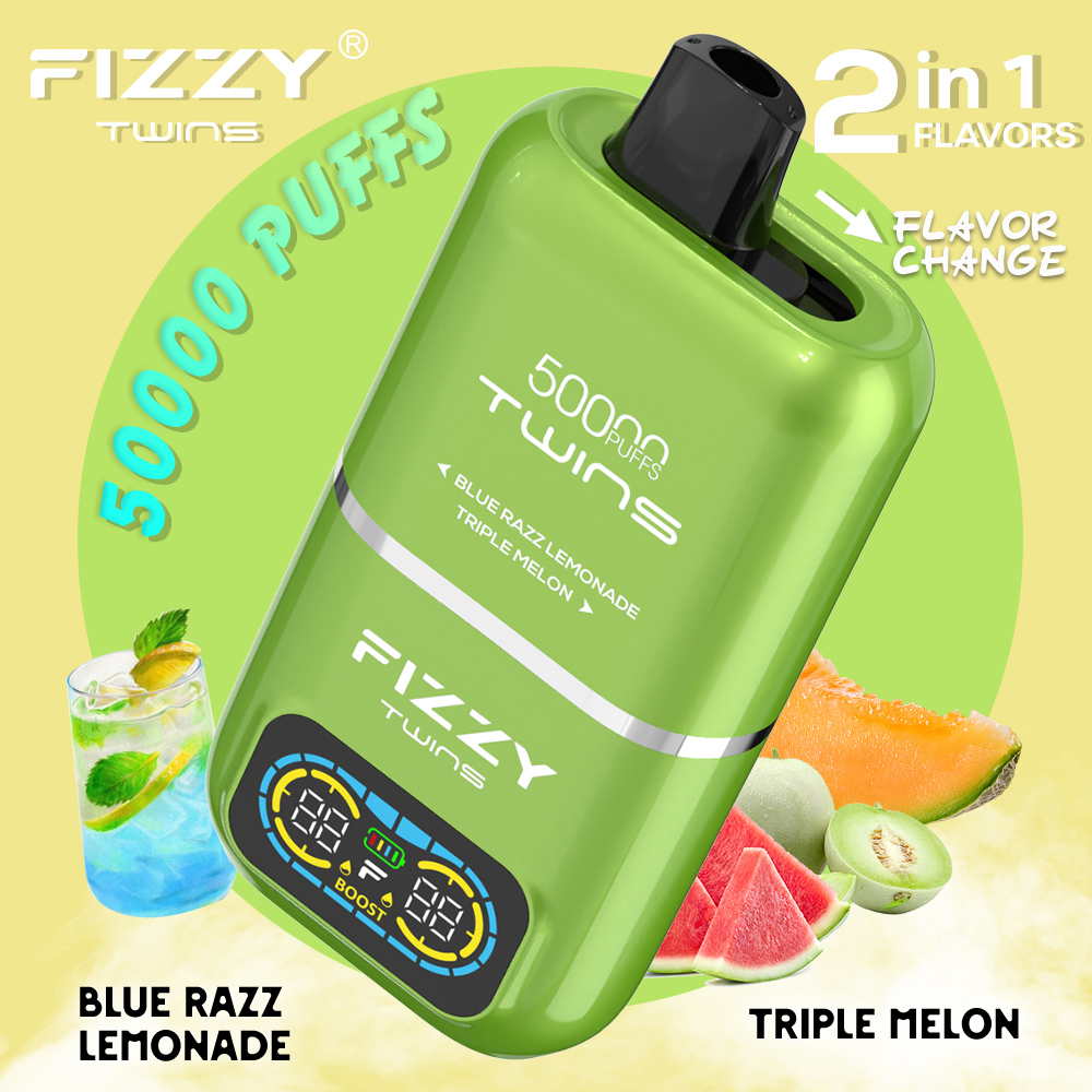 Wegwerp E Sigaret Fizzy Twins 50000 Puffs Vape