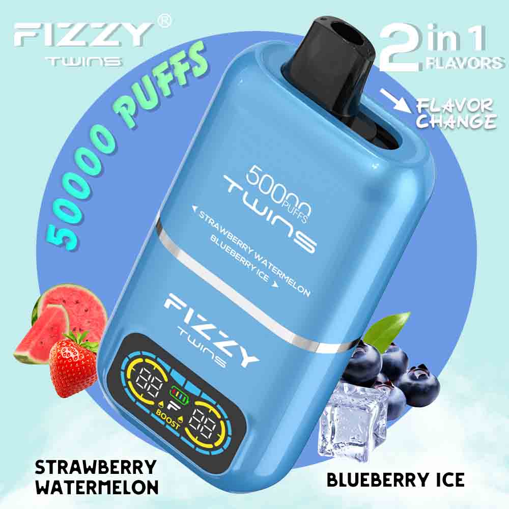 Wegwerp E Sigaret Fizzy Twins 50000 Puffs Vape