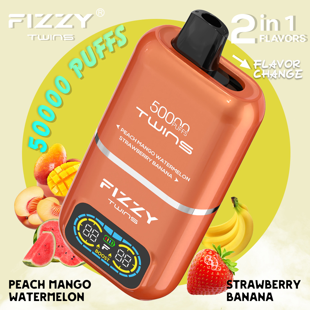 Wegwerp E Sigaret Fizzy Twins 50000 Puffs Vape