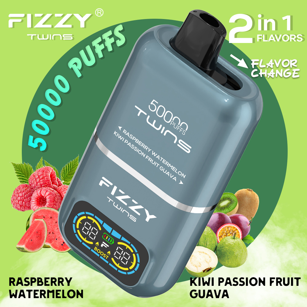 Wegwerp E Sigaret Fizzy Twins 50000 Puffs Vape