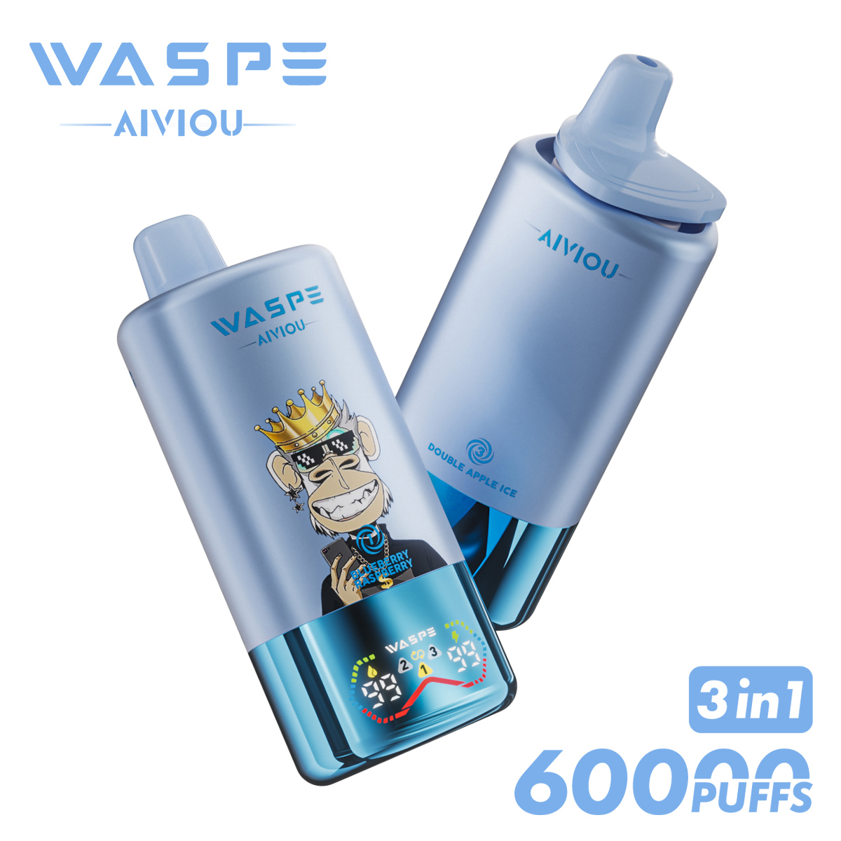 Wegwerp E Sigaret WASPE Aiviou 60000 Puffs 3 in 1 Vape