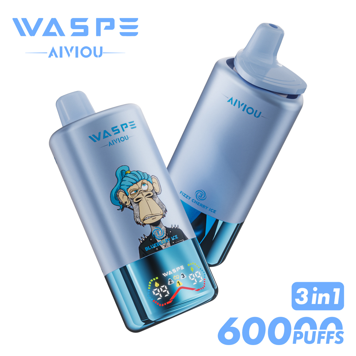 Wegwerp E Sigaret WASPE Aiviou 60000 Puffs 3 in 1 Vape