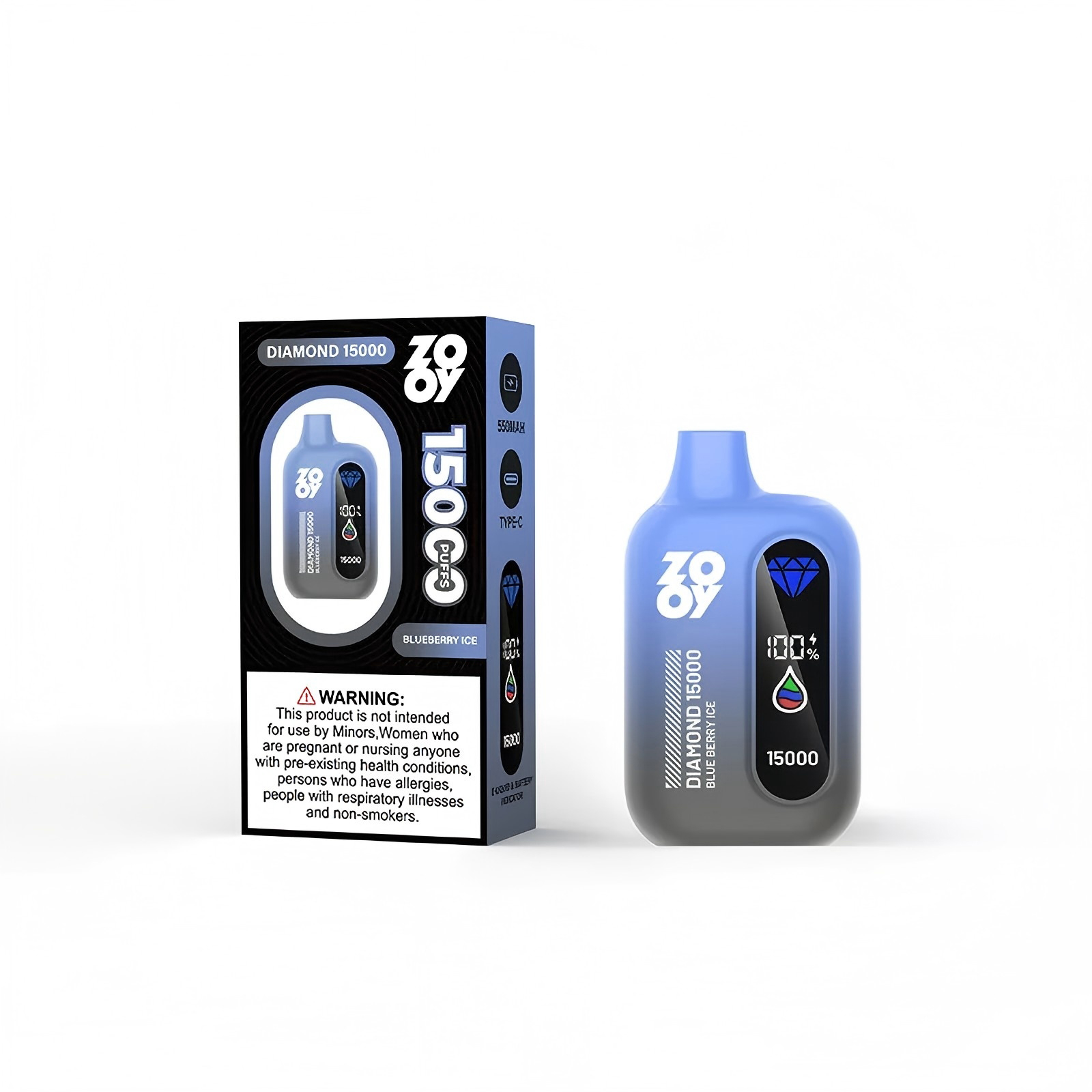 Wegwerp E Sigaret ZOOY Diamond 15000 Puffs Vape