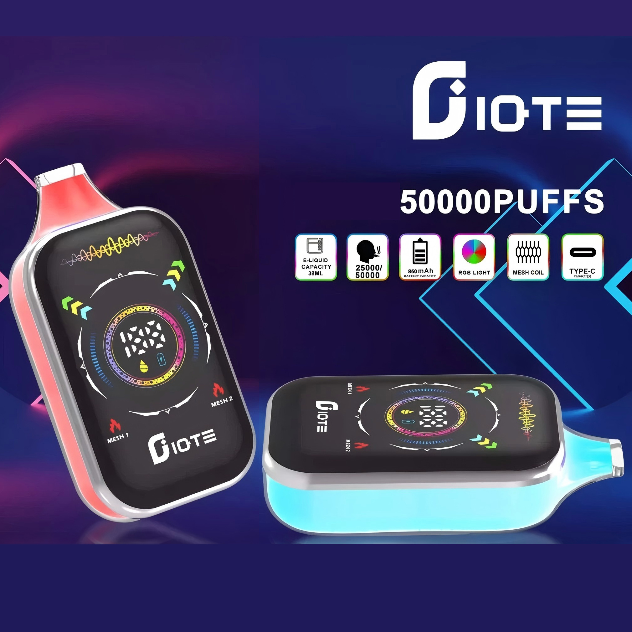 Wegwerp E-sigaret QST IQTE 50000 Puffs Vape