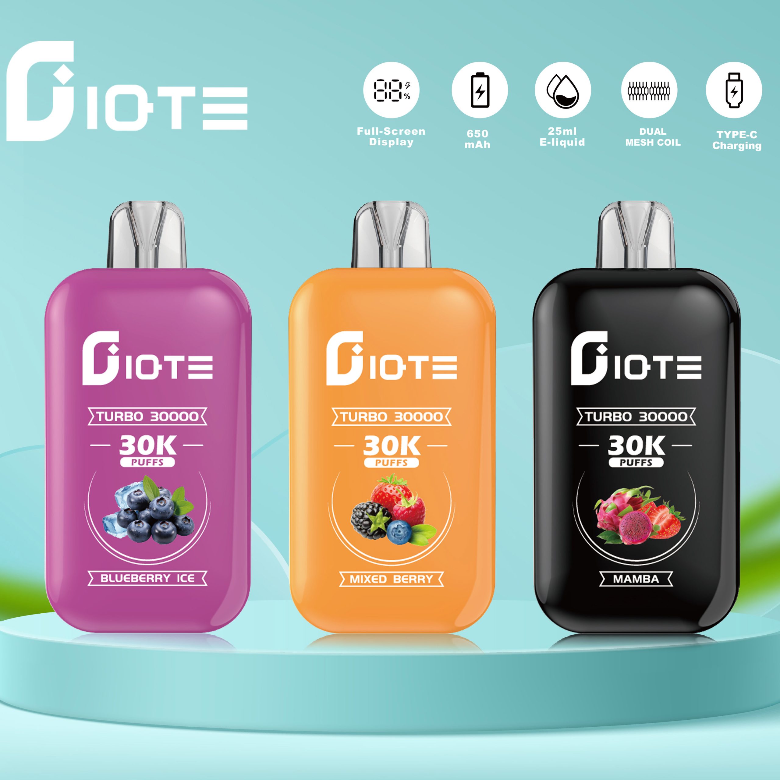 Wegwerp E Sigaret QST IQTE Turbo 30000 Puffs Vape