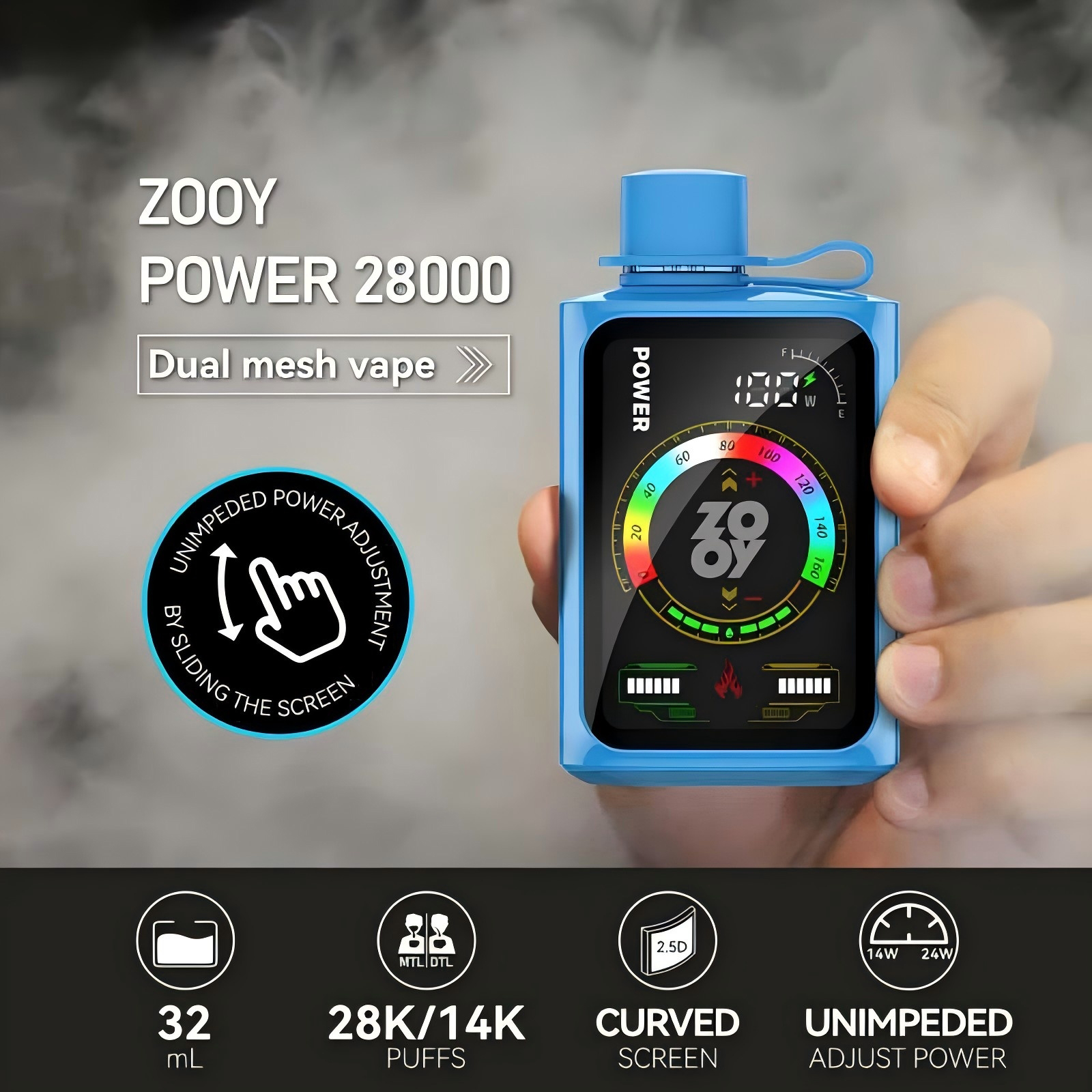 Wegwerp E Sigaret ZOOY Power 28000 Puffs Vape