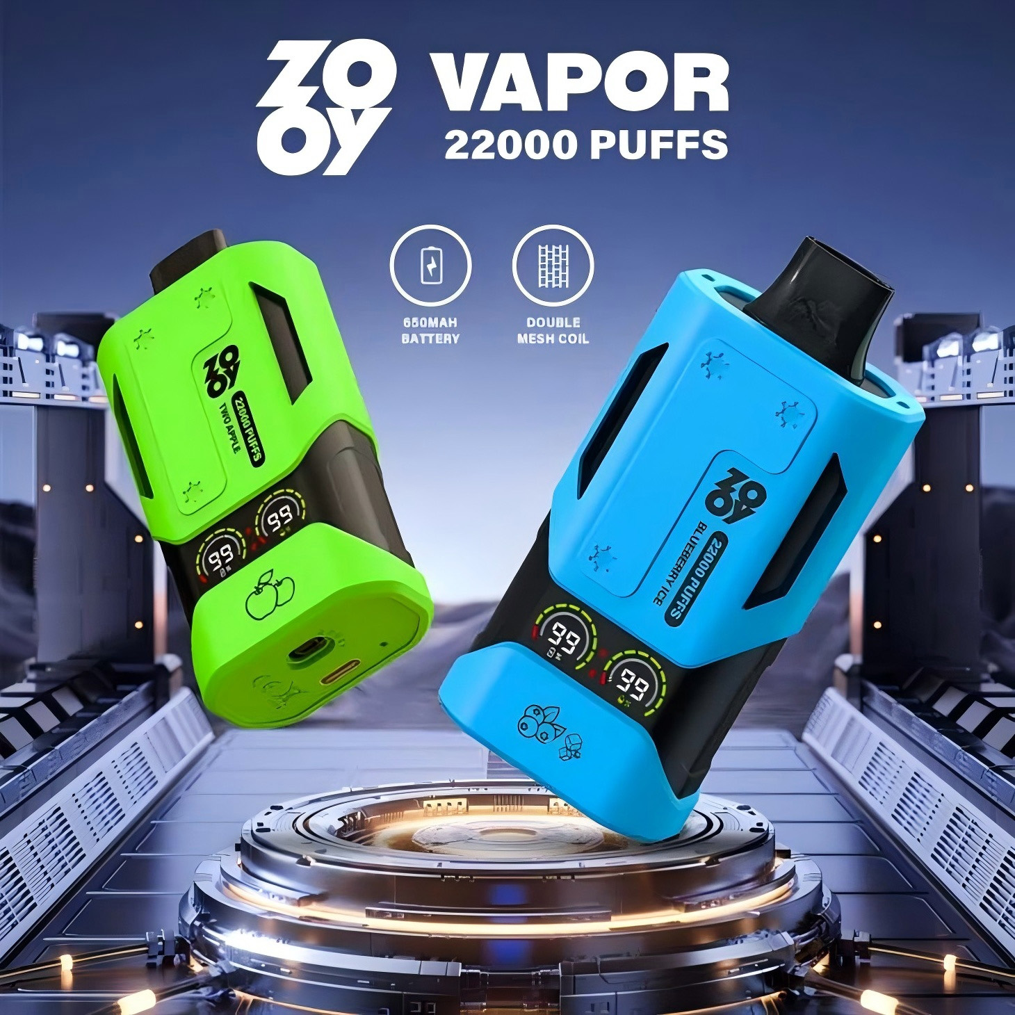 Wegwerp E Sigaret ZOOY Vapor 22000 Puffs Vape
