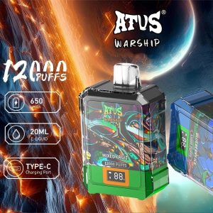 Wegwerp E Sigaret ATVS Warship 12000 Puffs Vape