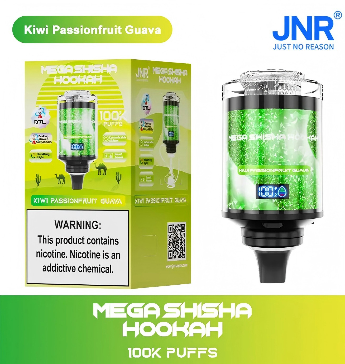 Wegwerp E Sigaret JNR Mega Shisha Hookah 100K Puffs Vape