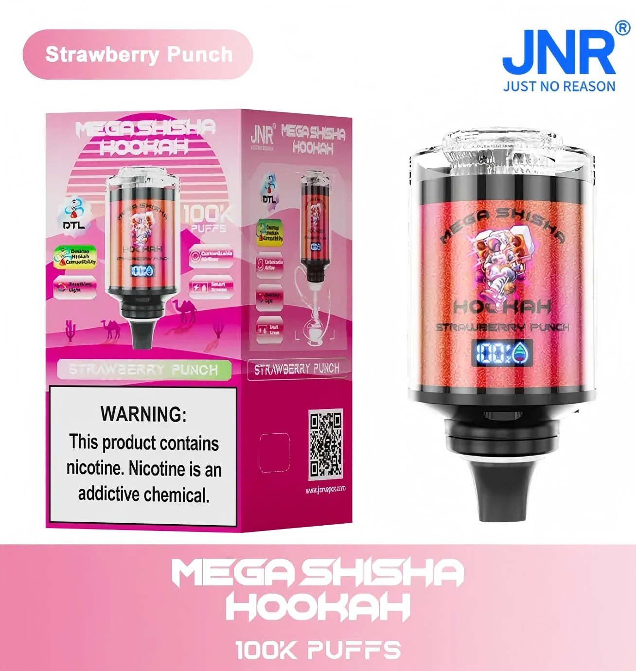 Wegwerp E Sigaret JNR Mega Shisha Hookah 100K Puffs Vape