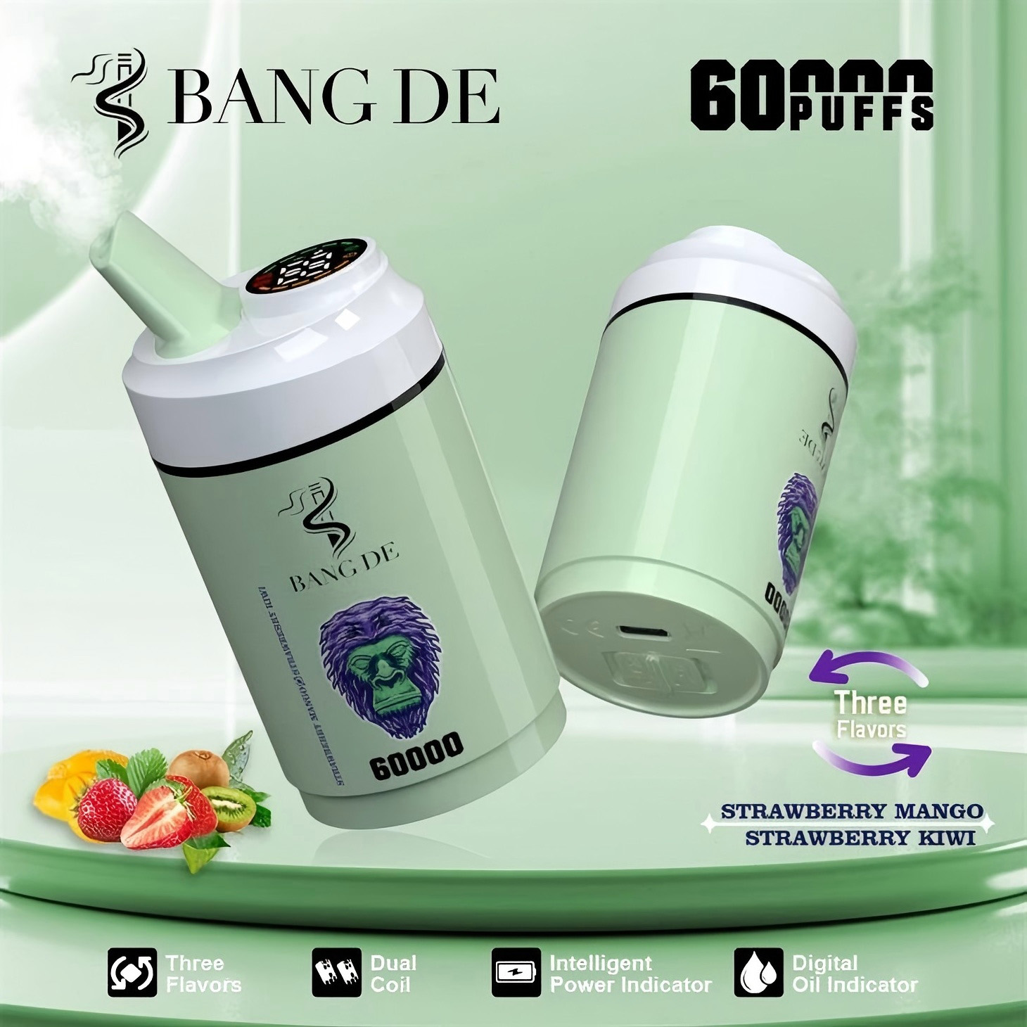Wegwerp E Sigaret BANG DE 60000 Puffs 3 in 1 Vape