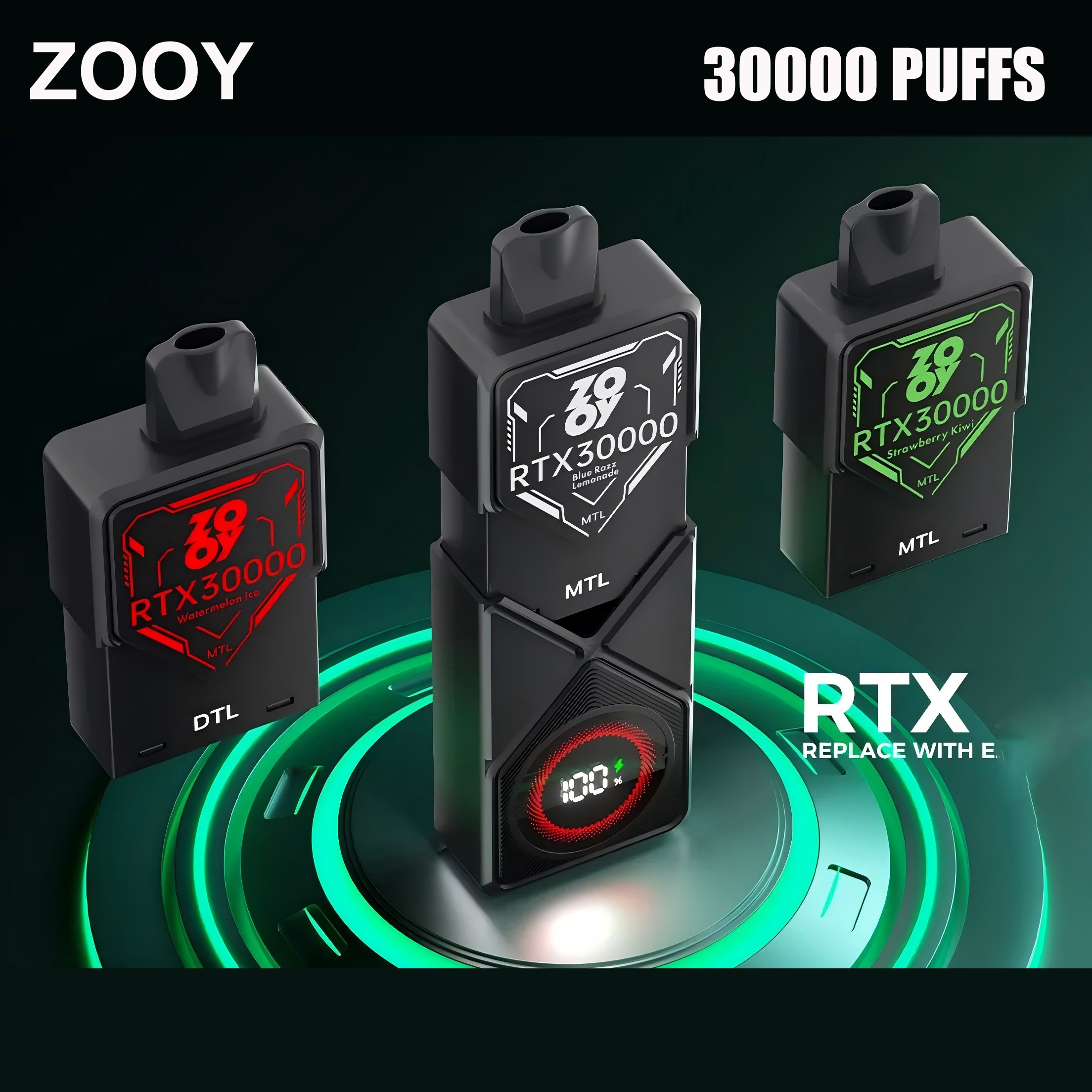 Wegwerp E Sigaret ZOOY RTX 30000 Puffs Vape