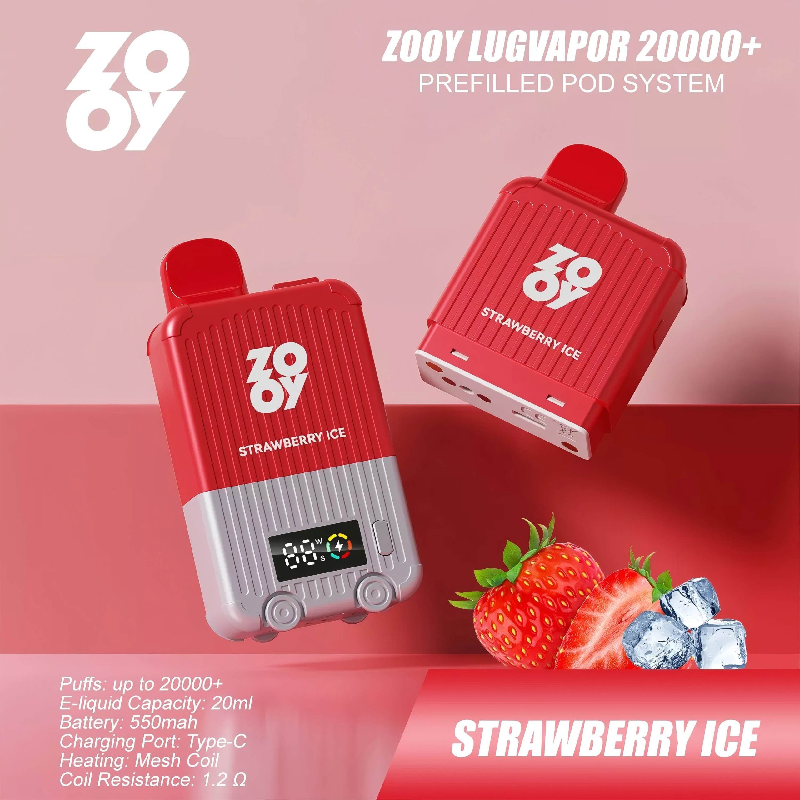 Wegwerp E Sigaret ZOOY LugVapor 20000 Puffs Vape