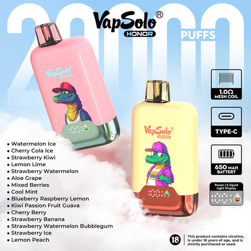 Wegwerp E Sigaret Vapsolo Honor 20000 Puffs Vape
